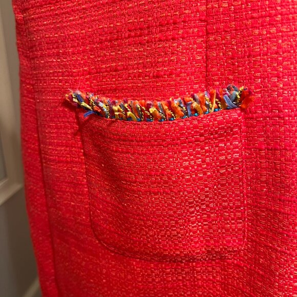 NWT Talbots Textured Fringe Neck Shift Dress, Size 16 - Picture 9 of 16